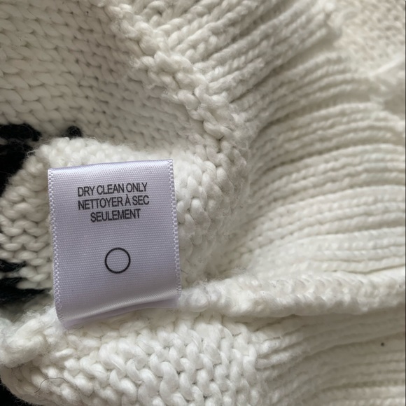 Wildfox palmetto sweater white with black hearts distressed knit sz medium - Picture 13 of 13